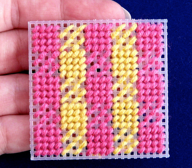 How to Make a Stitch Marker Case from Plastic Canvas, Using Cottonish Yarn