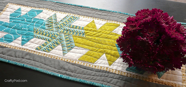 Half Hexie Star Table Runner